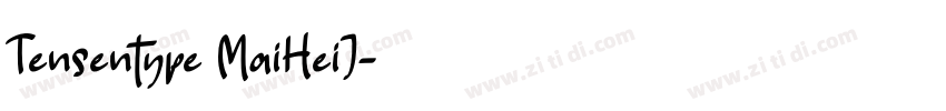 Tensentype MaiHeiJ字体转换